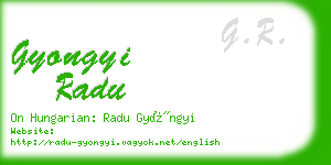 gyongyi radu business card